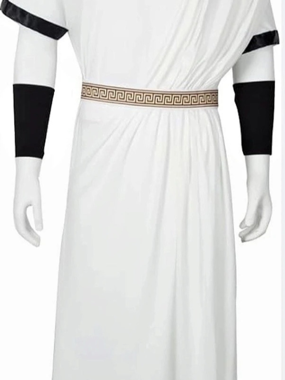 White & Black Greek Key Maxi Dress Like New